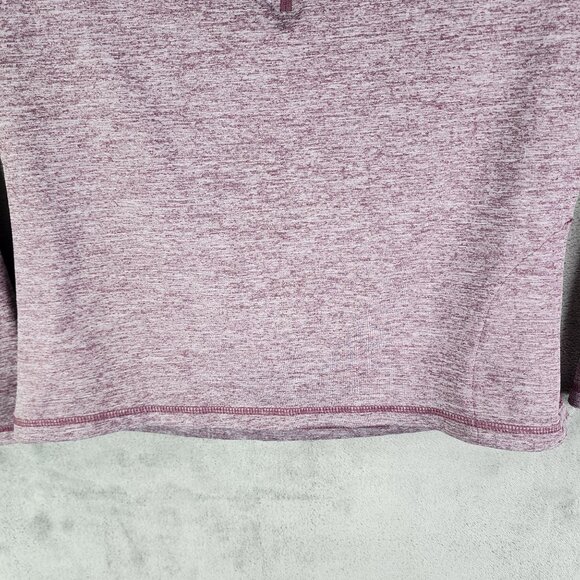 Womens Heather Purple Ascend Active Shirt Long Sleeve 1/2 Zip Mock Neck Size S - Picture 3 of 11